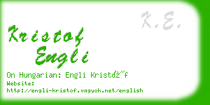 kristof engli business card